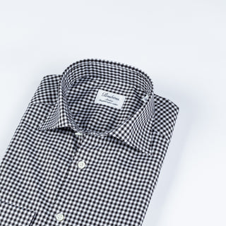 Stenstrom Black & White Checked Dress Shirt 2