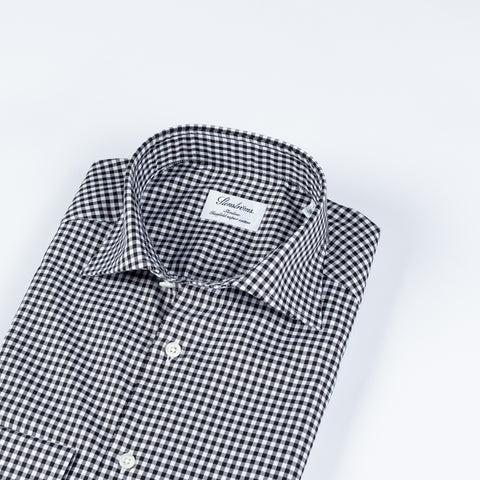 Stenstrom Black & White Checked Dress Shirt 3