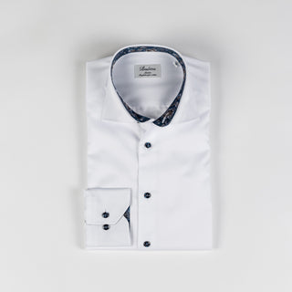 Stenstrom White Contrast Twill Dress Shirt 1