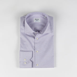 Stenstrom Purple Printed Twill Dress Shirt 1