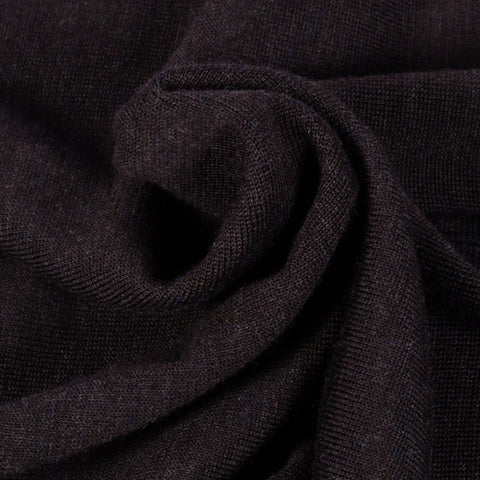 Patrick Assaraf Brownie Plaited Merino Wool Quarter Zip Mock 2