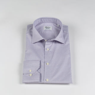 Stenstrom Purple Printed Twill Dress Shirt 4