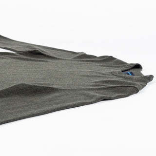 Patrick Assaraf Deep Olive Plaited Merino Wool Crewneck Sweater 8