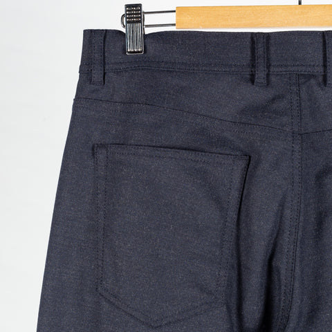 Alberto Navy Brushed Herringbone 1647 Stone Trousers 6