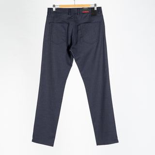 Alberto Navy Brushed Herringbone 1647 Stone Trousers 5