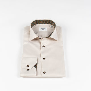 Stenstrom Light Beige Contrast Twill Shirt 4