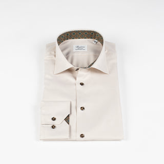 Stenstrom Light Beige Contrast Twill Shirt 5