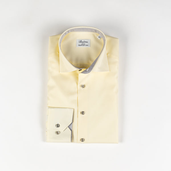 Light Yellow Contrast Twill Shirt