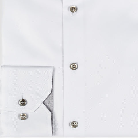 Stenstrom White Contrast Twill Shirt 3