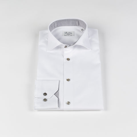 Stenstrom White Contrast Twill Shirt 4