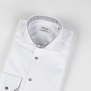 Stenstrom White Contrast Twill Shirt 2