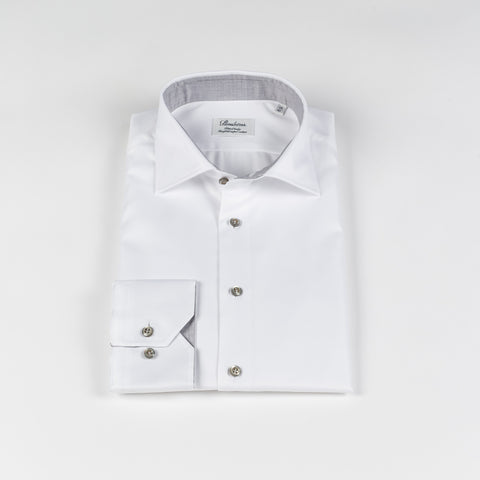 Stenstrom White Contrast Twill Shirt 5
