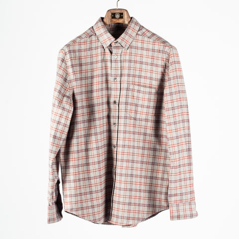 Portuguese Flannel Grey / Bordeaux Cedar Button Up Shirt 1