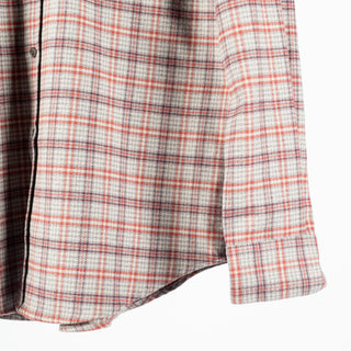 Portuguese Flannel Grey / Bordeaux Cedar Button Up Shirt 4