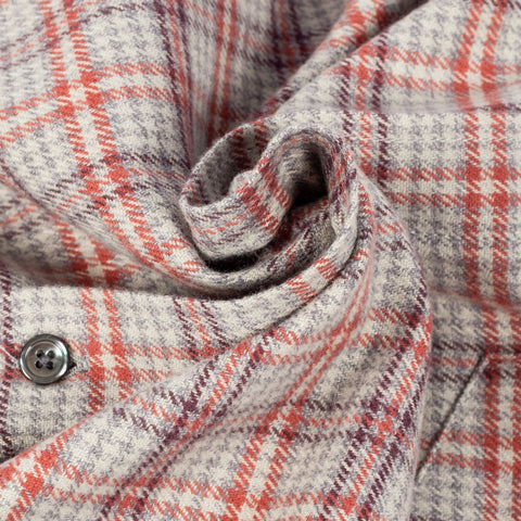 Portuguese Flannel Grey / Bordeaux Cedar Button Up Shirt 2