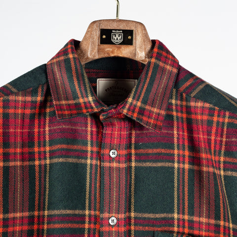 Portuguese Flannel Red & Green Bravio Flannel Shirt 7