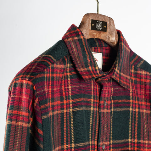 Portuguese Flannel Red & Green Bravio Flannel Shirt 3