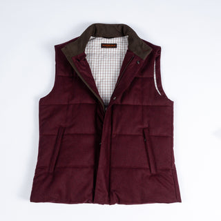 Waterville Burgundy Horizontal Quilted Vest 2