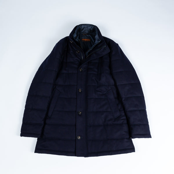 Barbaris Canonico Navy Quilted Coat