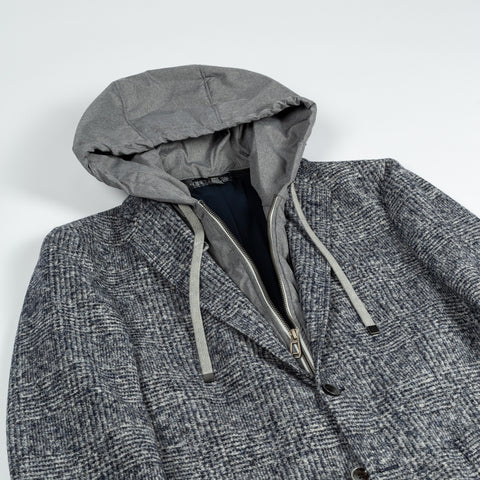 Joop Grey Textured Hooded Blazer 3