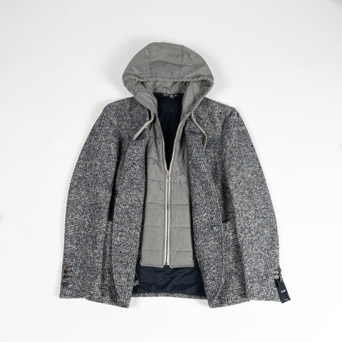 Joop Grey Textured Hooded Blazer 1