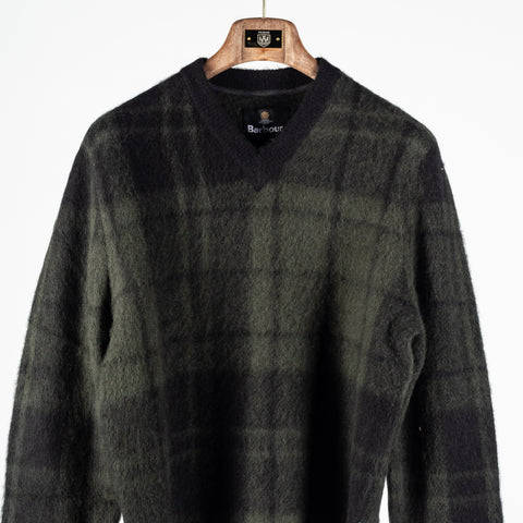 Barbour Black Tartan Hunham Knit 6