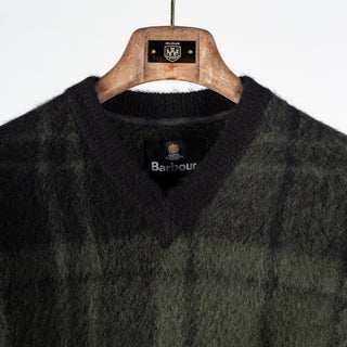 Barbour Black Tartan Hunham Knit 7