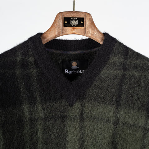Barbour Black Tartan Hunham Knit 7