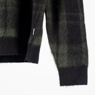 Barbour Black Tartan Hunham Knit 4