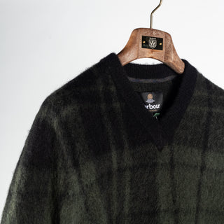 Barbour Black Tartan Hunham Knit 3