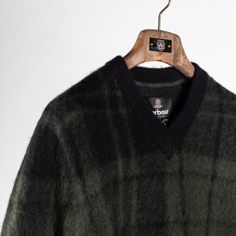 Barbour Black Tartan Hunham Knit 3