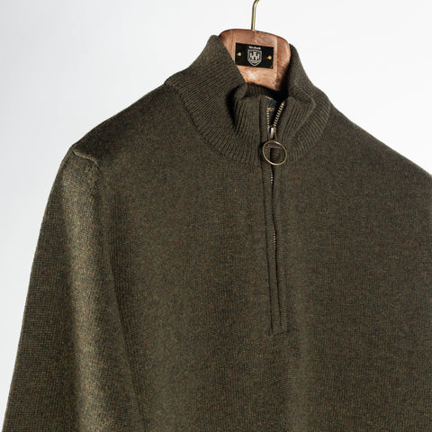 Barbour Olive Holden Half Zip 3