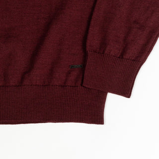 Joop Burgundy Wool Quarter Zip Sweater 3