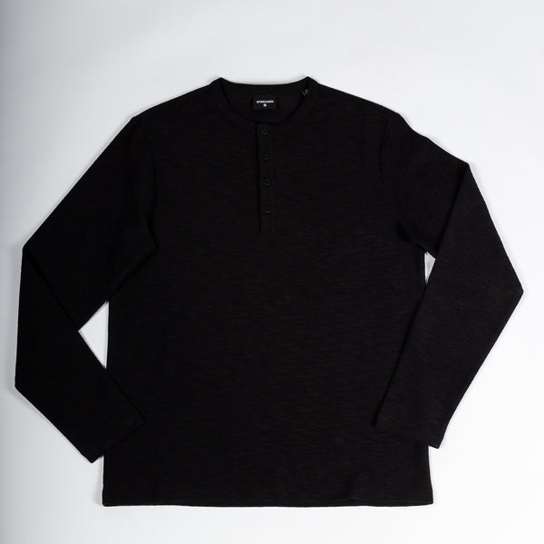 Black Henley LS Shirt