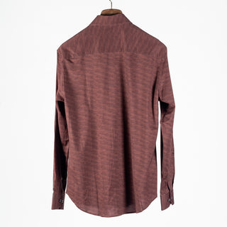 Bugatchi Mahogany Stretch Collared Shirt, cuff detail