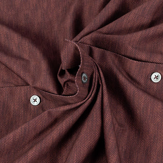 Bugatchi Mahogany Stretch Collared Shirt, back view