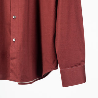 Bugatchi Burgundy Stretch Shirt, collar detail