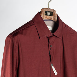 Bugatchi Burgundy Stretch Shirt, fabric detail