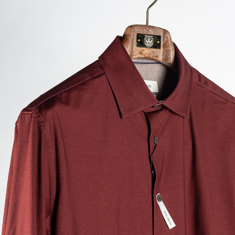 Bugatchi Burgundy Stretch Shirt, fabric detail
