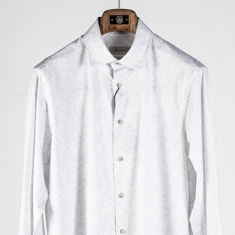 Bugatchi Platinum Stretch Collared Shirt, placket detail