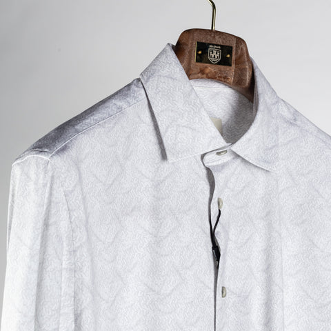 Bugatchi Platinum Stretch Collared Shirt, fabric detail