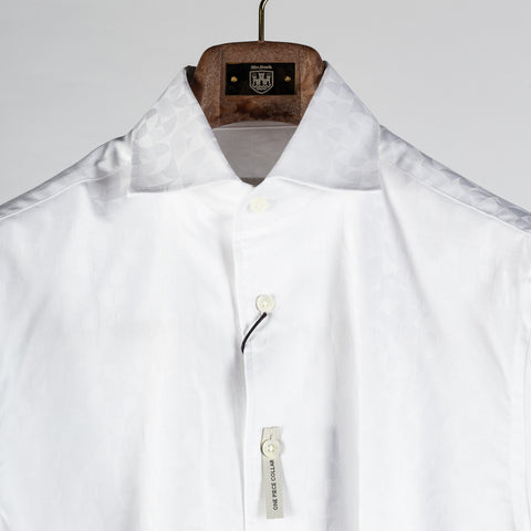Bugatchi White Cotton Dress Shirt, styled detail