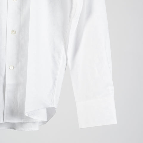 Bugatchi White Cotton Dress Shirt, collar detail