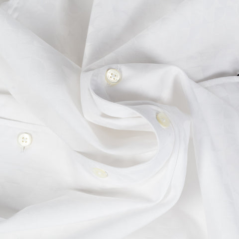 Bugatchi White Cotton Dress Shirt, back view