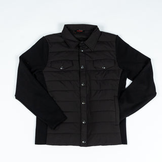 Gran Sasso Black Wool Knit Padded Jacket 1