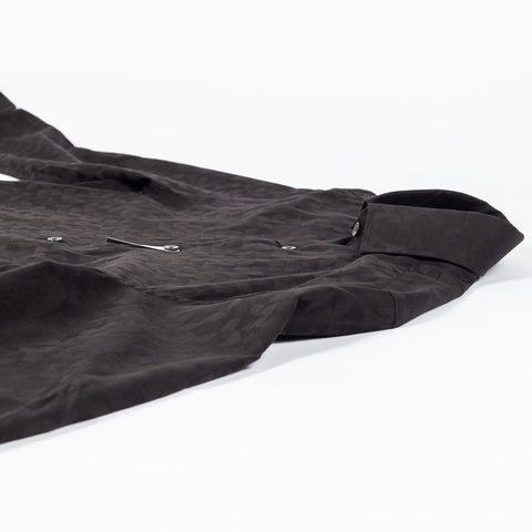 Bugatchi Black Patterned Cotton Dress Shirt, side view