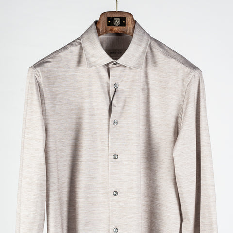 Bugatchi Cobblestone Stretch Sport Shirt, placket detail