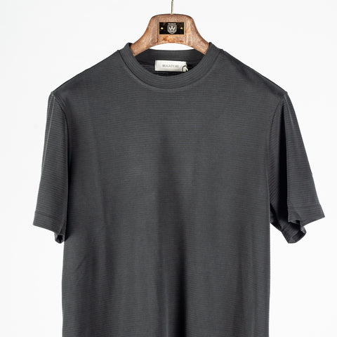 Bugatchi Black Ottoman Rib Shirt, cuff detail