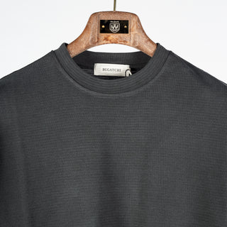 Bugatchi Black Ottoman Rib Shirt, placket detail