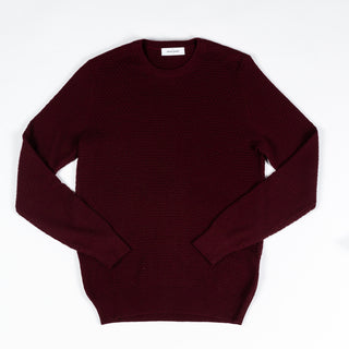 Gran Sasso Red Micro Brick Knit Crewneck Sweater 1